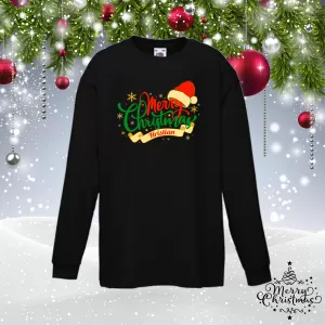 Детска коледна блуза с име - Merry Christmas