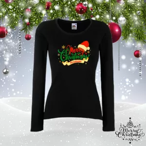 Забавна коледна блуза- Merry Christmas с име по избор