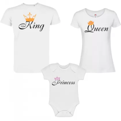 Семеен комплект - King, Queen and Princess