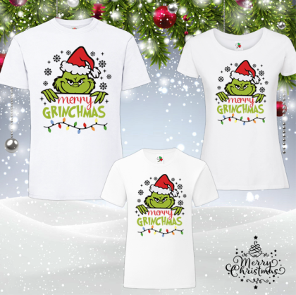 Комплект коледни тениски-  Гринч