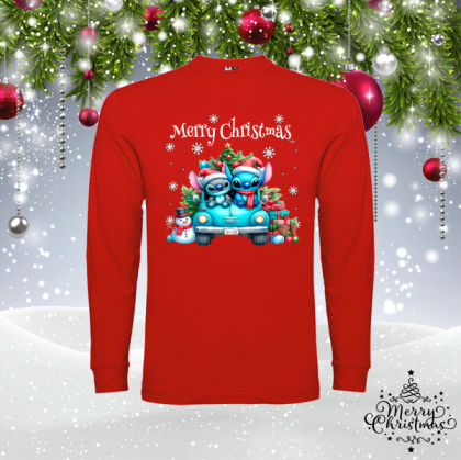 Мъжка коледна блуза - Стич