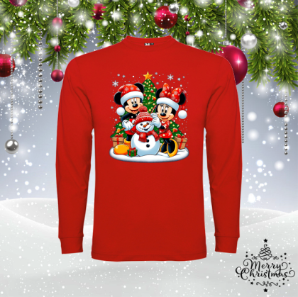 Мъжка коледна блуза - Мики и Мини Маус