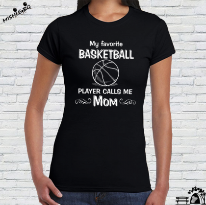 Дамска черна тениска- Basketball