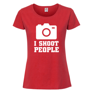 Дамска тениска-  I SHOOT PEOPLE
