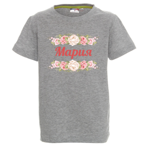 Цветна детска тениска- Мария и рози
