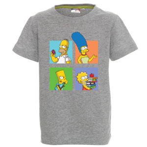 Цветна детска тениска- Семейство Симпсън