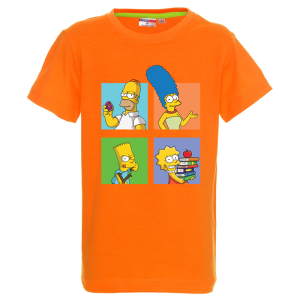 Цветна детска тениска- Семейство Симпсън