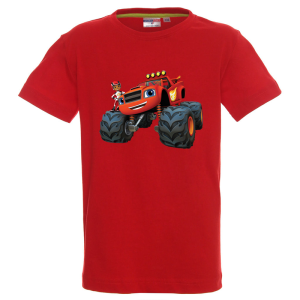Цветна детска тениска- Пламъчко и машините
