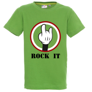 Цветна детска тениска- Rock it