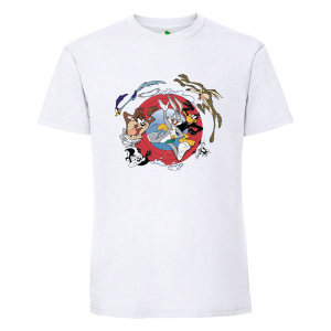 Бяла мъжка тениска- Анимационни герои