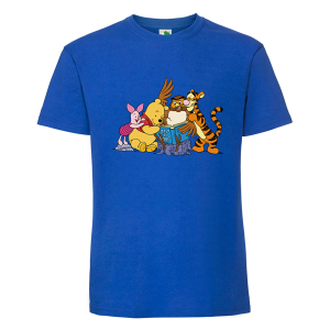 Цветна мъжка тениска- Мечо Пух