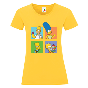 Цветна дамска тениска- Семейство Симпсън