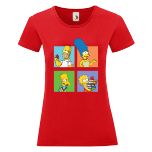 Цветна дамска тениска- Семейство Симпсън
