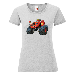 Цветна дамска тениска- Пламъчко и машините