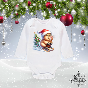 Коледно бебешко боди- Капибара