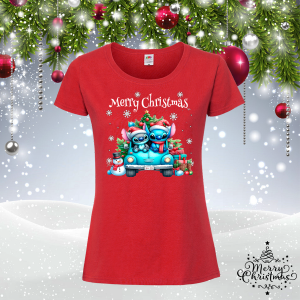 Дамска коледна тениска- Стич