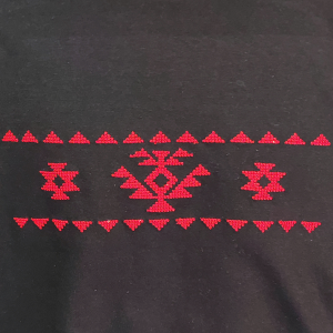 Мъжка  черна блуза с бродерия- Канатица