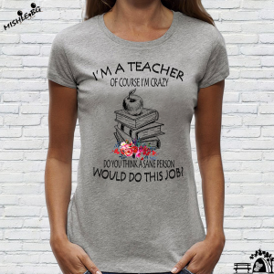 Дамска сива тениска- I am a Teacher