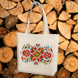 Чанта от органичен памук с джоб - Лазарки